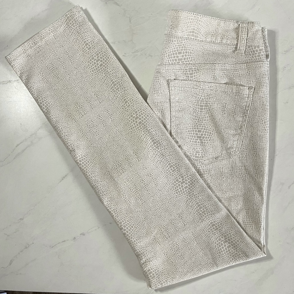 Liverpool Animal Print Beige White Straight leg jeans